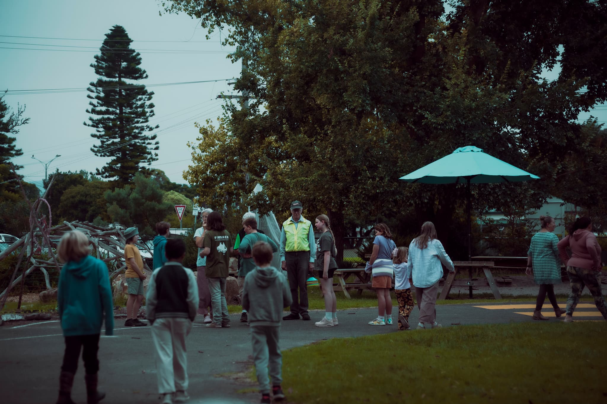 Families enjoying the annual Spring Fair